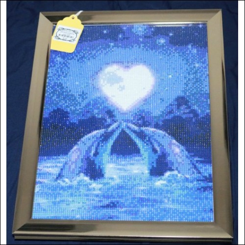 Dolphin KIsses Diamond Painting W/Frame